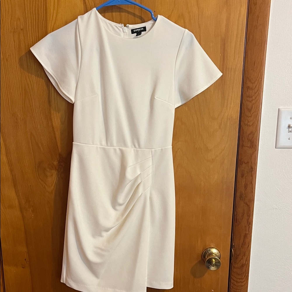 Express Cream Mini Dress